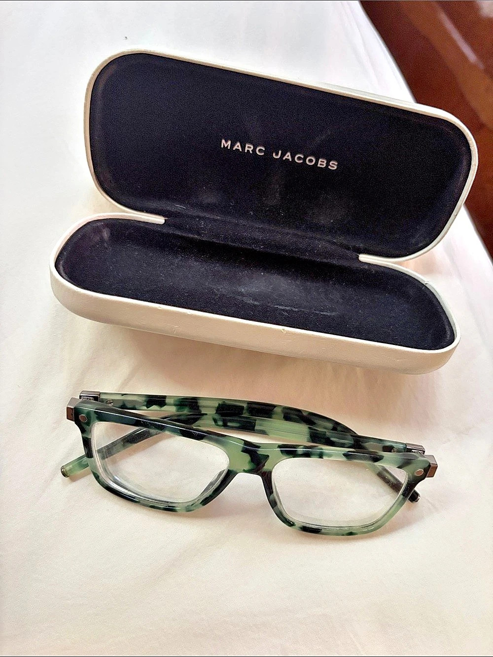 Marc Jacobs Green & Black Tortoiseshell Eyeglasses
